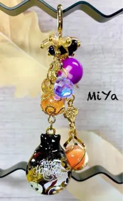 Տᗩᒪᗴ ハロウィン パーティー 猫玉 ゆらゆら ポニーフック
