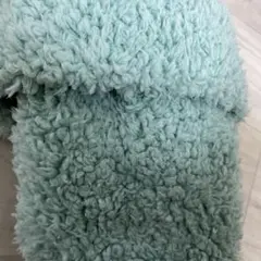 片面ボア生地⭐️パステルグリーン