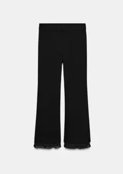 ZARA ミニフレアパンツ フリル付き ドット