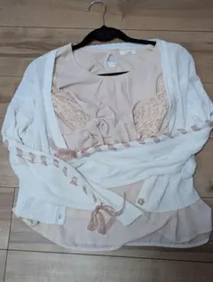 アクシーズファム　リボンカーディガンとおまけのカットソー