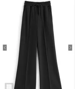 専用、グレイル　センターピンタックスウェットセミフレアパンツ