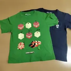 ユニクロUT 半袖Tシャツ　Minecraft ドラえもん　２枚セット