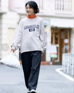 coca ウォッシュ加工ゆったりロゴスウェット