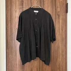 maison de soil 刺繍トップス黒 バックボタンシャツ ソイル - メルカリ