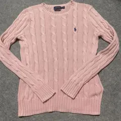 POLO RALPH LAUREN ケーブルニット ピンク S