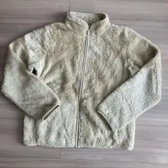 ユニクロ ベージュ　ボアジャケット　フリースジャケット　150