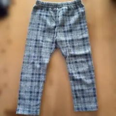 グレー系チェック柄ロングパンツ