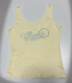 Puma タンクトップ クリーム色 ストーン装飾