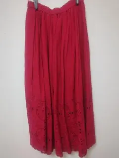 リゼッタlisetteサーカス柄タックプリーツスカート38 レーヨン洗濯可