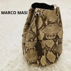 【MARCO MASI】パイソン柄 巾着 ショルダーバッグ　バケツ型　レザーのサムネイル
