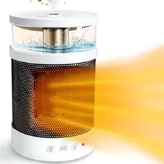 セラミックヒーター 電気ファンヒーター　小型 加湿機能付き　省エネ 速暖　卓上用のサムネイル