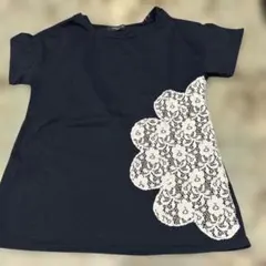 コムサイズム　レース付きTシャツ　120