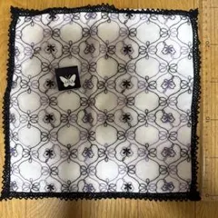 HM モリハナエ　刺繍タオルハンカチ タグ付き新品
