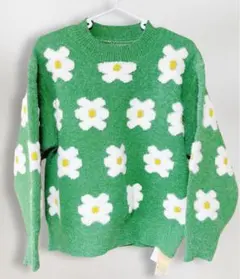 ブラックフライデーセール rps 新品 3Dフラワー ニット M 花柄 可愛い