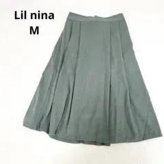リルニーナLil nina タック入フレアスカート ひざ丈　ライトグリーン　Mのサムネイル