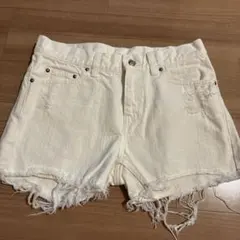 Edition ホワイト ショートパンツ フリンジヘム