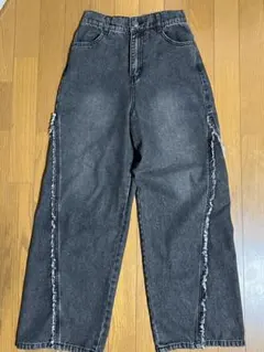 ESTACOT ダークグレー ハイウエストデニム