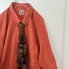 ENRICO COVERI ヴィンテージ オレンジ 長袖シャツ ネクタイ2点付きのサムネイル