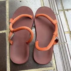 montbell オレンジ スリップオンサンダル