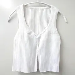 レア SHEIN Lサイズ ホワイト ノースリーブ トップス