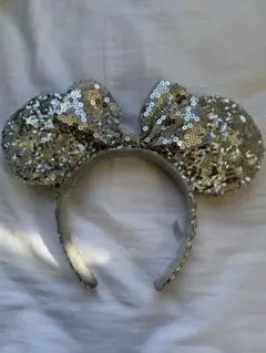 ディズニー ミッキー耳 カチューシャ シルバー