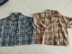 チェック柄 シャツ 2点セット　お揃い　リンク