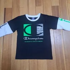 Champion 長袖カットソー 130cm 黒/白/緑