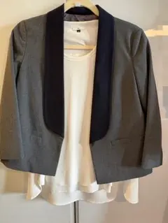 SALE【ほぼ未使用】Sov. タキシードジャケット +ノースリーブセット36