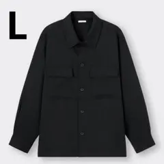 GU CPOシャツ　L ブラック