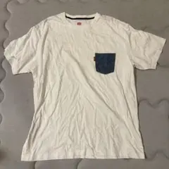 EDWIN ポケットTシャツ ホワイト デニムポケット