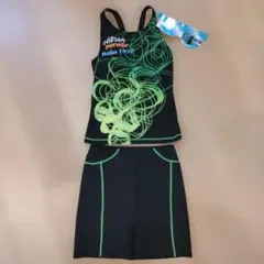 新品未使用タグ付き★泳げるセパレーツ水着★ブラックグリーンLサイズellesseのサムネイル