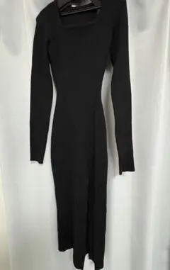 GRL リブニットロングワンピース スリット