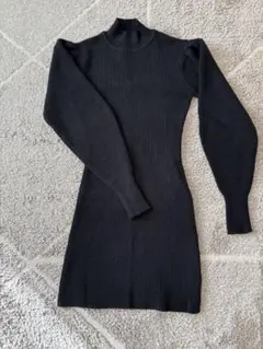 EMODA ブラック　リブニットワンピース