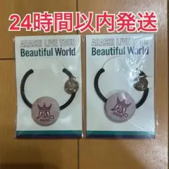 嵐　beautiful world 会場限定ヘアゴム　紫　2個セット　新品　匿名