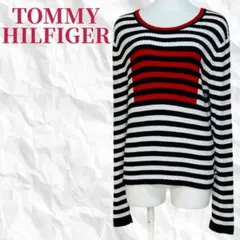 Butu様用✨美品✨トミーヒルフィガー ボーダーニット クルーネックコットンリブ