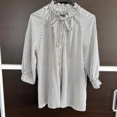a.v.v 素敵ストライプ　オーバーブラウス