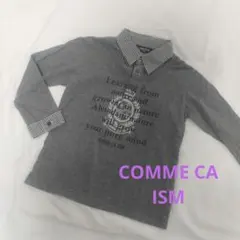 COMME CA ISM キッズ 長袖カットソー コンビ 一体型 グレー 110