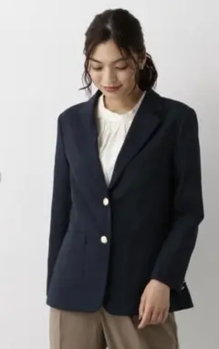 【美品】グローバルワーク 金ボタン テーラードジャケット シングル ネイビー