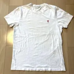 ami ホワイト白Tシャツ アミパリスハートのエース刺繍のサムネイル