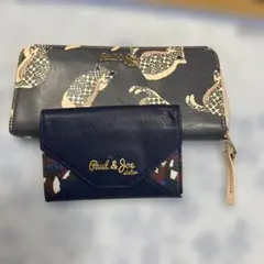 Paul & Joe 猫柄長財布 ネイビーのサムネイル