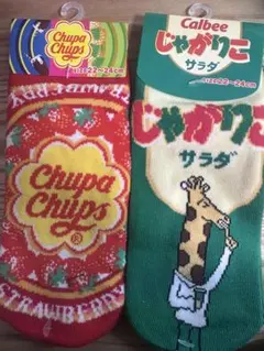 Chupa Chups & Calbee キャラクターソックス 22-24cm