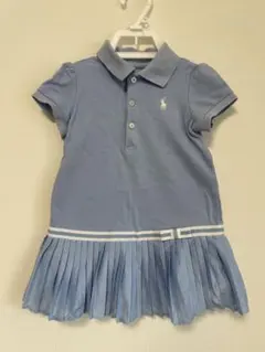 ラルフローレン　ポロ　ワンピース　ブルマ付き　水色　襟付き　80 12M