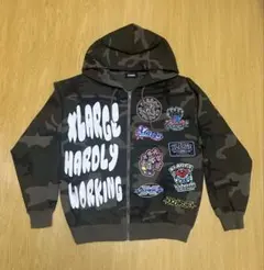 XLARGE 迷彩柄 フード付きパーカー M
