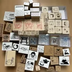 ハンコ セット しあわせはんこ 作家さん 氷印など約60個 新品中古