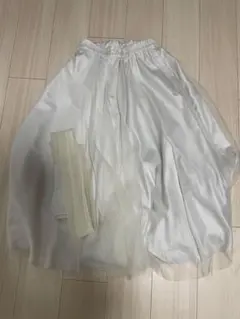 Fi.n.t フィント ホワイト チュール ロングスカート