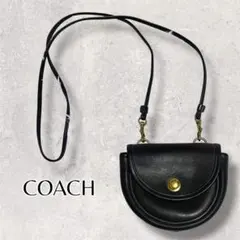 オールドコーチ　ショルダーバッグ　ポシェット　COACH ブラック　レディース