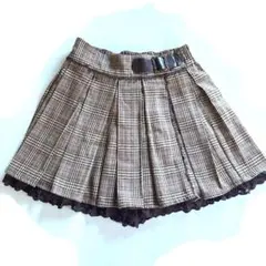 アクシーズファム　チェック柄キュロット レース付き　フェアリーグランジ