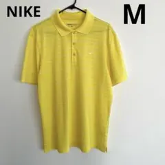 NIKE GOLF メンズ 半袖ポロシャツ 黄色 M ストライプ 爽やか DRY