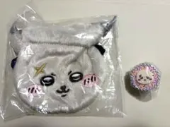 ちいかわガチャ　おかお巾着＆手作りおやつチャーム　ラッコ