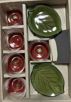 新品！HOYA クリスタル　冷煎茶グラス　コースターセット